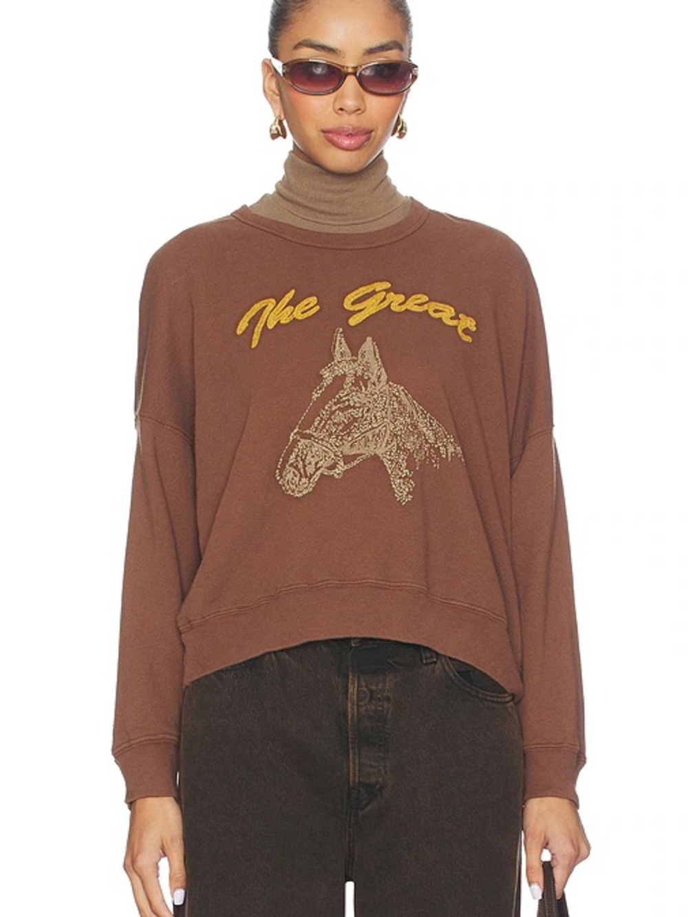 THE GREAT. Teammate Graphic Crewneck Sweatshirt
